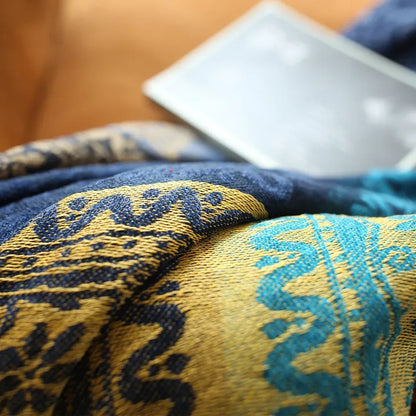 Morocco Chenille Couch Cover Blanket